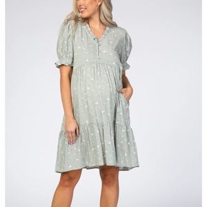 Pink blush maternity dress